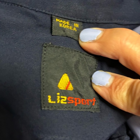 Liz Sport Navy Blue Jacket Large Button Pockets - Picture 9 of 10